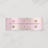 Loyalty Kaart 6 Punch Makeup Holograaf Roos Klein (Achterkant)