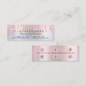 Loyalty Kaart 6 Punch Makeup Holograaf Roos Klein (Voorkant / Achterkant)