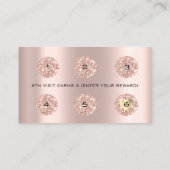 Loyalty Kaart 6 Punch Makeup Holograaf Roos VIP (Achterkant)