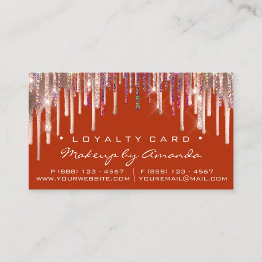 Loyalty Kaart 6 Punch Makeup Holograph Drift koraa (Voorkant)