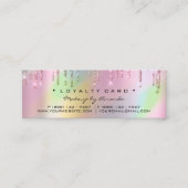 Loyalty Kaart 6 Punch Makeup Holographic Roos Smal (Voorkant)