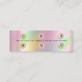 Loyalty Kaart 6 Punch Makeup Holographic Roos Smal (Achterkant)