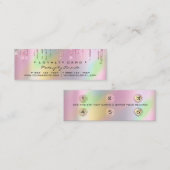 Loyalty Kaart 6 Punch Makeup Holographic Roos Smal (Voorkant / Achterkant)