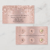 Loyalty Kaart 6 Punch Makeup Lashes Heart Roos Dri (Voorkant / Achterkant)