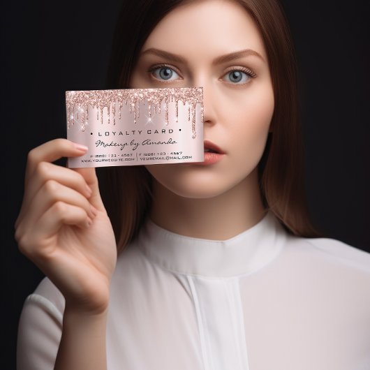 Loyalty Kaart 6 Punch Makeup Lashes Heart Roos Dri