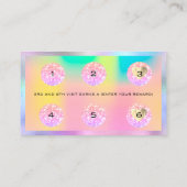 Loyalty Kaart 6 Punch Makeup Nail HolografRainbow (Achterkant)