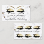 Loyalty Kaart 6 Punch Salon Lashes Marble Makeup (Voorkant / Achterkant)