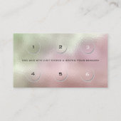 Loyalty Kaart Beauty Salon Makeup Blush Roos Green (Achterkant)