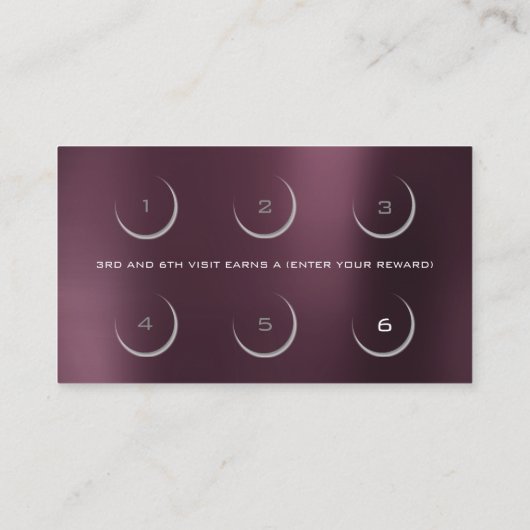 Loyalty Kaart Beauty Salon Makeup Coffe Noir (Achterkant)