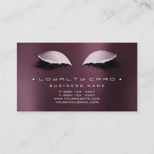Loyalty Kaart Beauty Salon Makeup Coffe Noir (Voorkant)