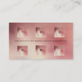 Loyalty Kaart Beauty Salon Makeup Glass Roos Gold (Achterkant)