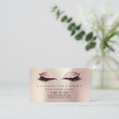 Loyalty Kaart Beauty Salon Makeup Powder Roos Roze (Staand voorkant)