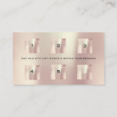 Loyalty Kaart Beauty Salon Makeup Powder Roos Roze (Achterkant)