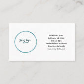 Loyalty Kaart Black White Minimalist Logo Business Visitekaartje (Achterkant)