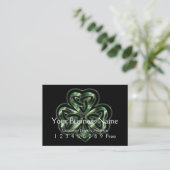 Loyalty-kaart : Celtic Shamrock Design 2 Klantenkaartje (Staand voorkant)
