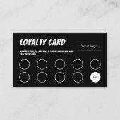Loyalty Kaart, Comic fun, professioneel zwart (Voorkant)