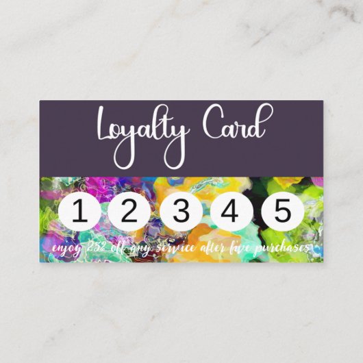 Loyalty Kaart Custom Visitekaartje (Achterkant)