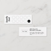 Loyalty Kaart, eenvoudige Retro script typografie (Voorkant / Achterkant)