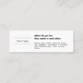 Loyalty Kaart, eenvoudige Retro script typografie (Achterkant)