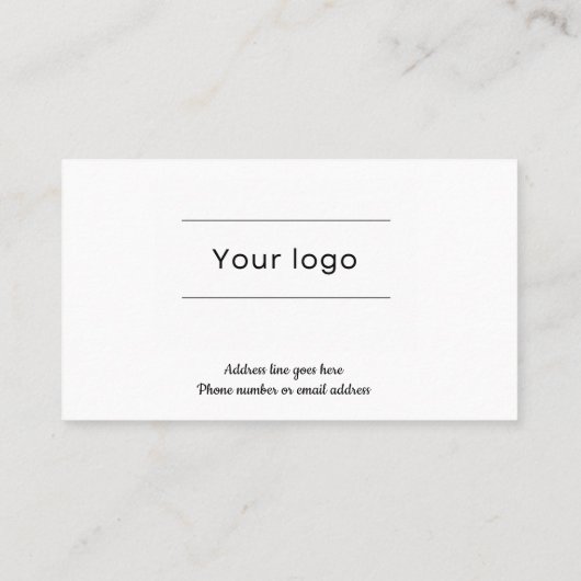 Loyalty Kaart, Eenvoudige scripttypografie (Achterkant)