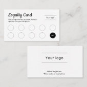 Loyalty Kaart, Eenvoudige scripttypografie (Voorkant / Achterkant)