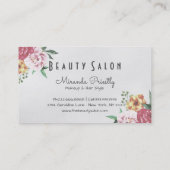 Loyalty Kaart Elegant Floral Makeup & Hair Stylist (Achterkant)