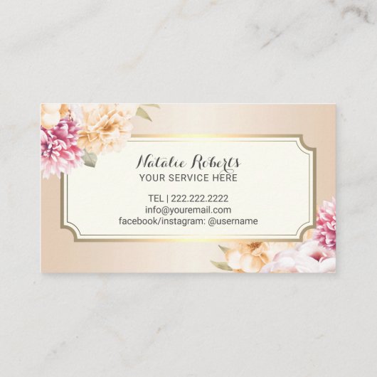 Loyalty Kaart |  Floral Ivory Beauty Salon (Achterkant)