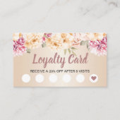 Loyalty Kaart |  Floral Ivory Beauty Salon (Voorkant)
