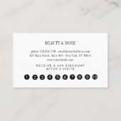 Loyalty Kaart Glitter 10 Nails Lashes Beauty Visitekaartje (Achterkant)