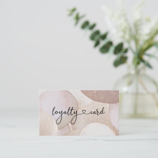 Loyalty Kaart Glitter 10 Nails Lashes Beauty Visitekaartje (Staand voorkant)