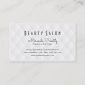 Loyalty Kaart Gold Floral White Leather Hair Makeu (Achterkant)