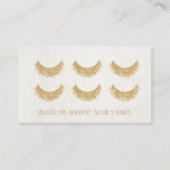 Loyalty Kaart | Goud Eyelash-uitbreidingsbalk (Voorkant)