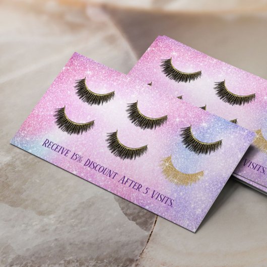 Loyalty Kaart | Lashes Makeup Artist Pastel Glitte