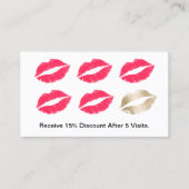 Loyalty Kaart | Makeup Artist Red Lips Beauty Salo (Voorkant)