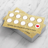 Loyalty Kaart | Modern Gold Glitter Beauty Salon
