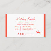 Loyalty Kaart Modern Trendy Horse Training Visitekaartje (Achterkant)