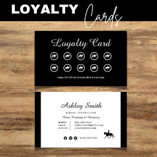 Loyalty Kaart Modern Trendy Horse Training Visitekaartje