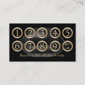 Loyalty Kaart | Moderne artistieke zwarte luiers (Voorkant)