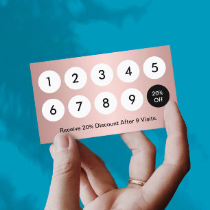 Loyalty Kaart Moderne Folie Roos Gold Beauty Salon