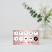 Loyalty Kaart Moderne Folie Roos Gold Beauty Salon (Staand voorkant)