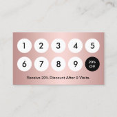 Loyalty Kaart Moderne Folie Roos Gold Beauty Salon (Voorkant)