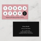 Loyalty Kaart Moderne roze roze roze goudzout (Voorkant / Achterkant)