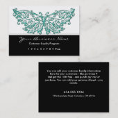 Loyalty Kaart:: Mooie turquoise vlinder (Voorkant / Achterkant)