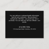 Loyalty Kaart:: Mooie turquoise vlinder (Achterkant)