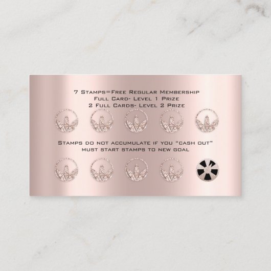 Loyalty Kaart Nutrition Health Herbs Roos 10 Punch (Achterkant)