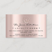 Loyalty Kaart Nutrition Health Herbs Roos 10 Punch (Voorkant)