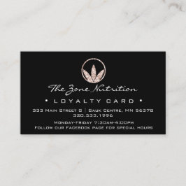 Loyalty Kaart Nutrition Health Herbs Roos 21 Black
