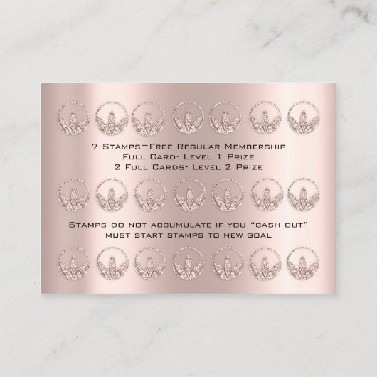 Loyalty Kaart Nutrition Health Herbs Roos 21 Blush (Achterkant)