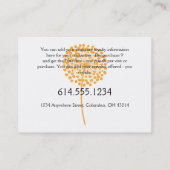 Loyalty Kaart:: Oranje Paardenbloem (Achterkant)