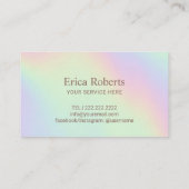 Loyalty Kaart | Pastel Holographic Beauty Salon (Achterkant)